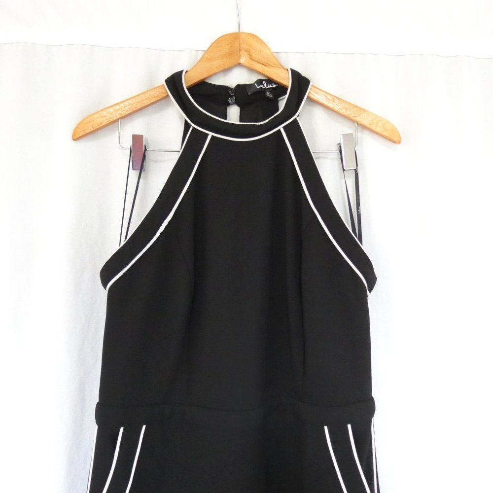 Lulu's Black and White Jumpsuit
